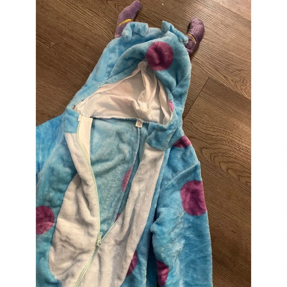 Sulley Toddler Plush‎ Fleece Costume Onesie Blue Purple 110